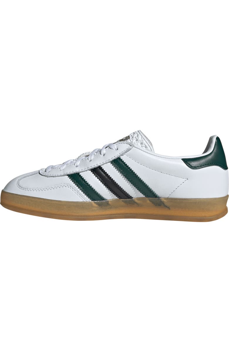 adidas Gazelle Indoor Sneaker, Alternate, color, White/ Green/ Black