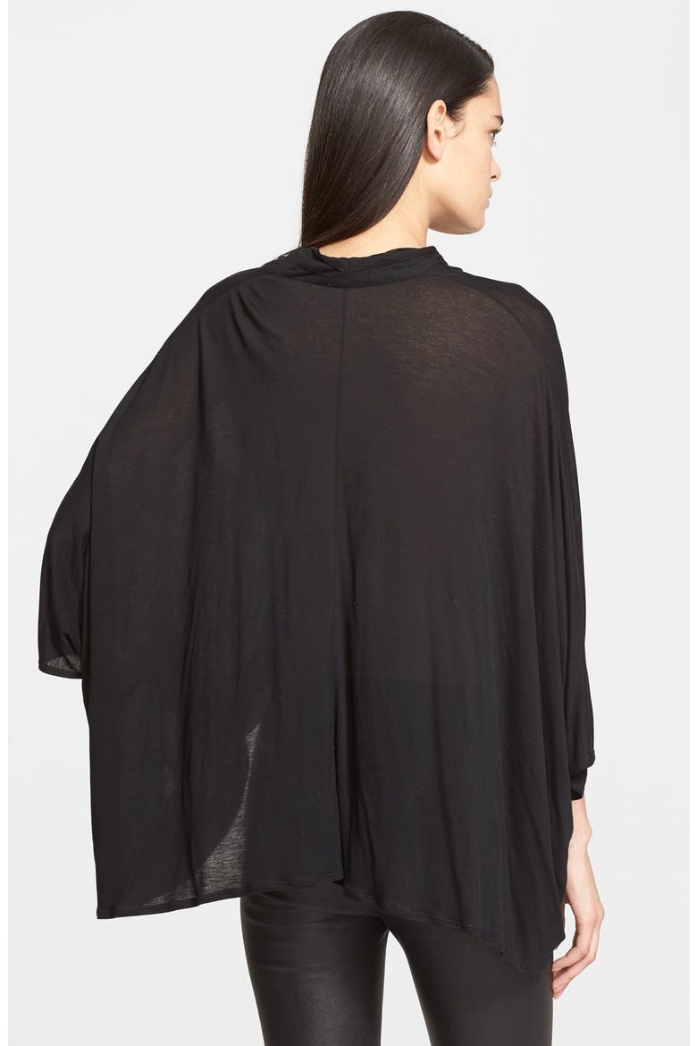 'Entity' Draped Jersey Top, Alternate, color, BLACK