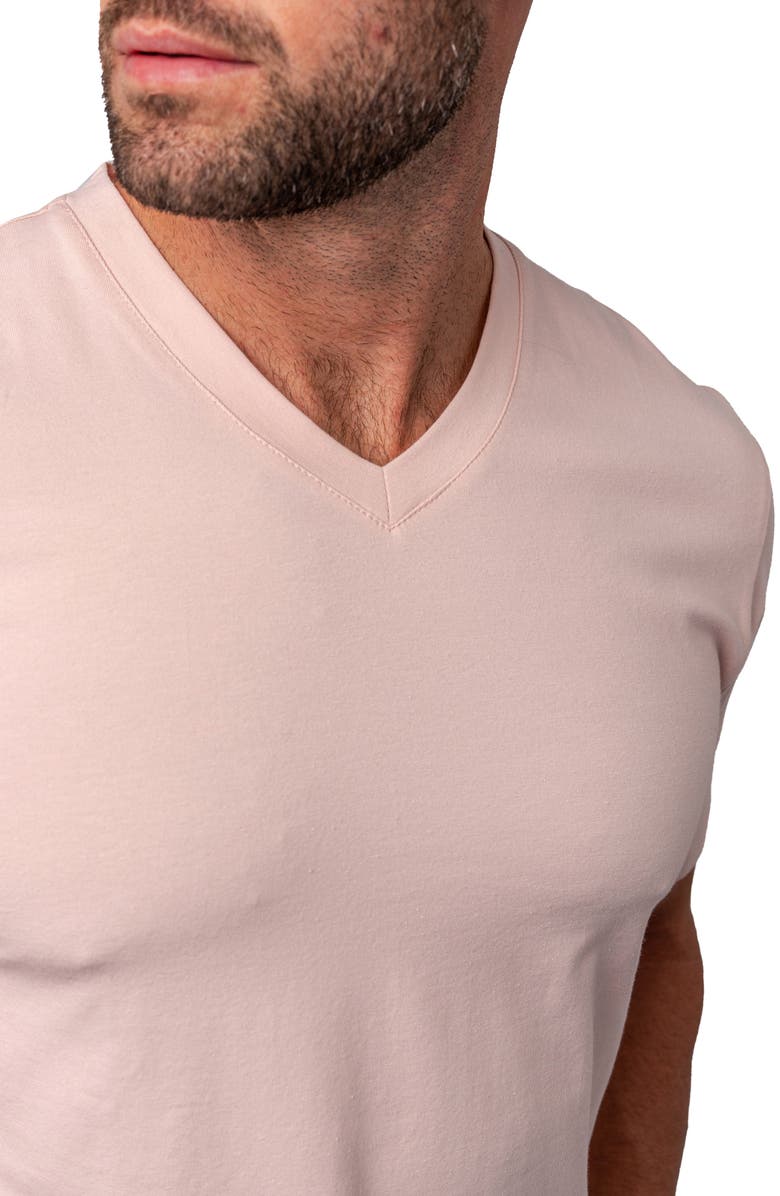Maceoo Vivaldi Cotton V-Neck T-Shirt, Alternate, color, Pink