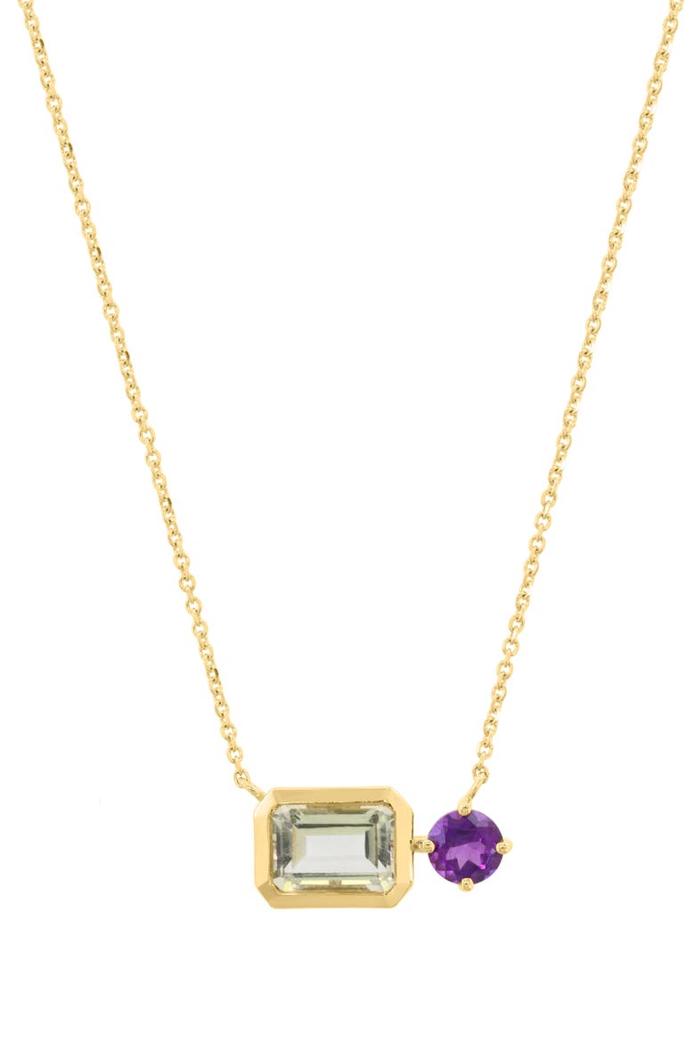 Amethyst & Green Quartz Pendant Necklace, Alternate, color, MULTI