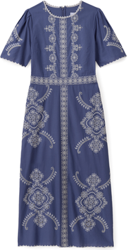 Cartolina Bobbi Embroidered Midi Dress
