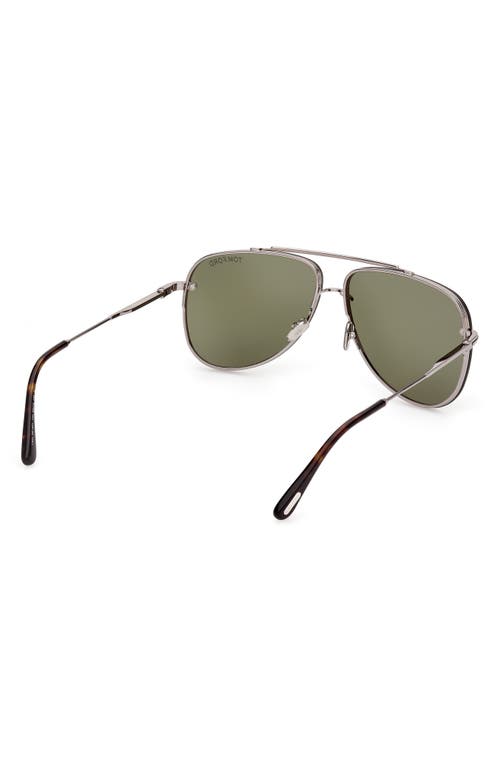 Tom Ford Leon 62mm Pilot Sunglasses In Gray