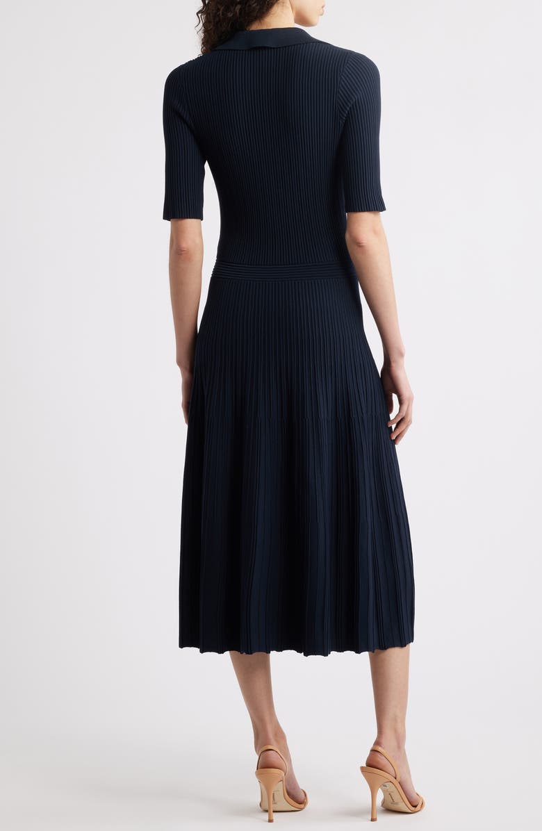 BOSS Fracie Rib Midi Dress, Alternate, color, Sky Captain