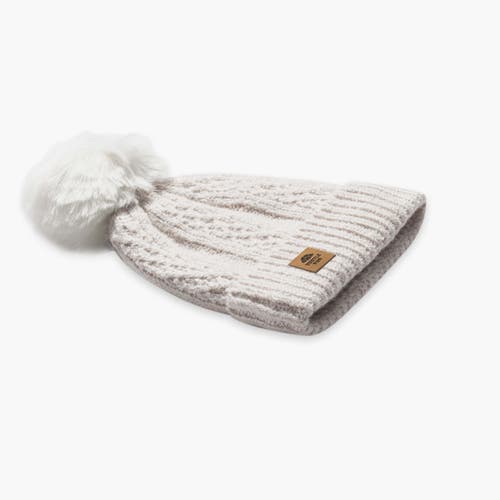 Turtle Fur Lindsey Pom Beanie In White