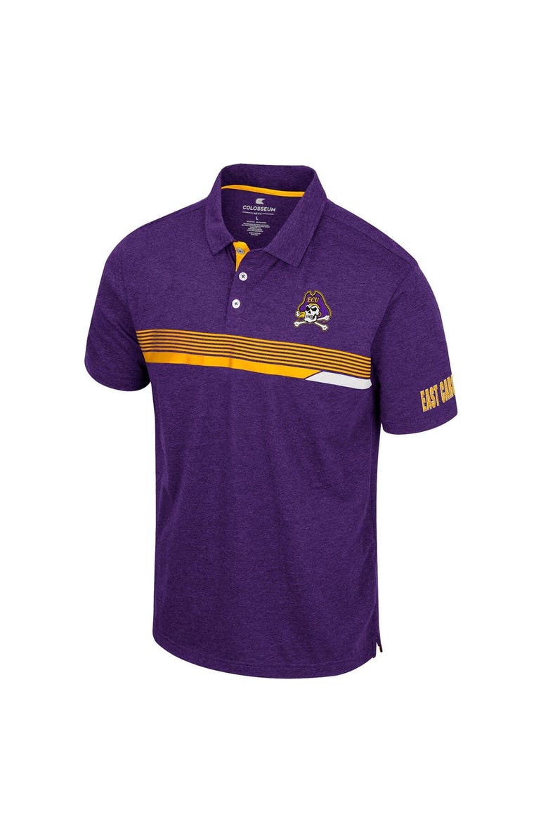 COLOSSEUM Men's Colosseum  Purple ECU Pirates No Problemo Polo, Alternate, color, 