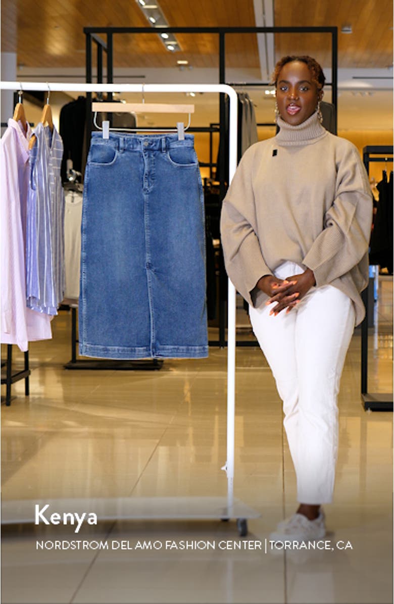 Stretch Terry Midi Skirt, sales video thumbnail