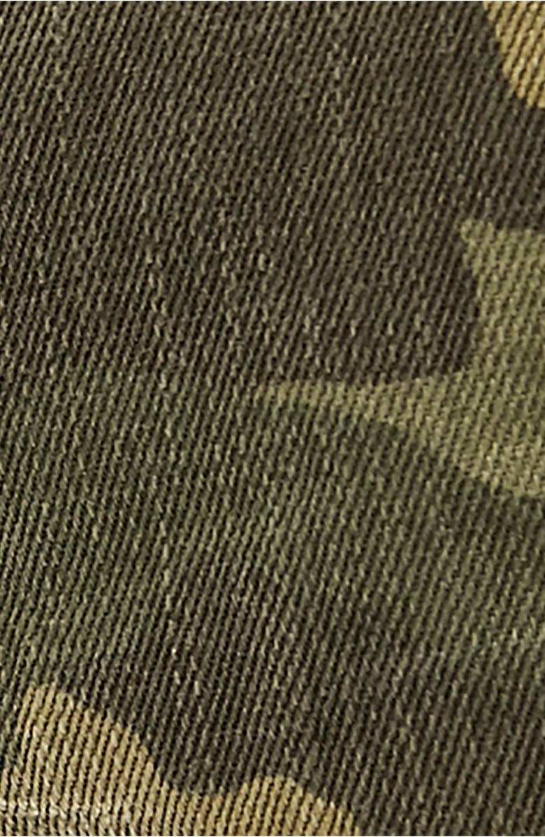 Free People Loving Good Vibrations Camo Print Denim Shorts, Alternate, color, 