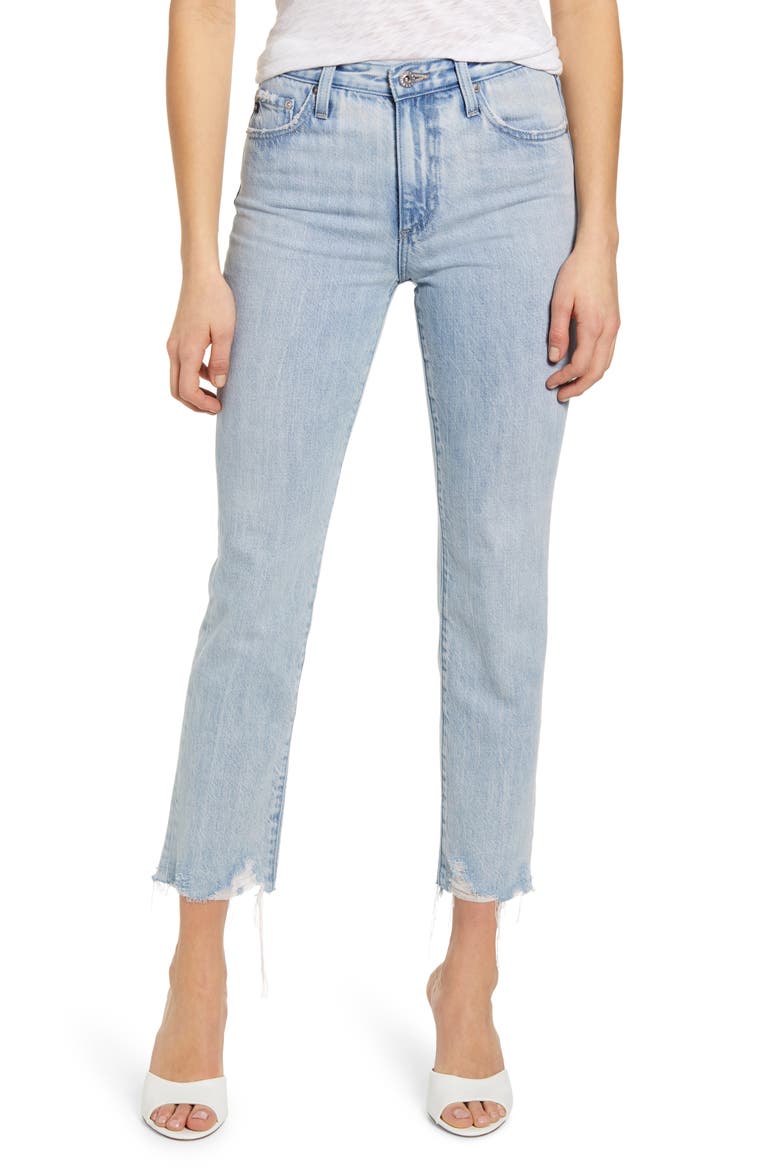 Isabelle High Waist Ankle Straight Leg Jeans, Main, color, 1996 ERA