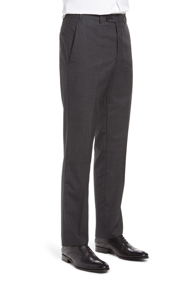 John W. Nordstrom<sup>®</sup> Torino Flat Front Glen Plaid Wool Pants, Alternate, color, 