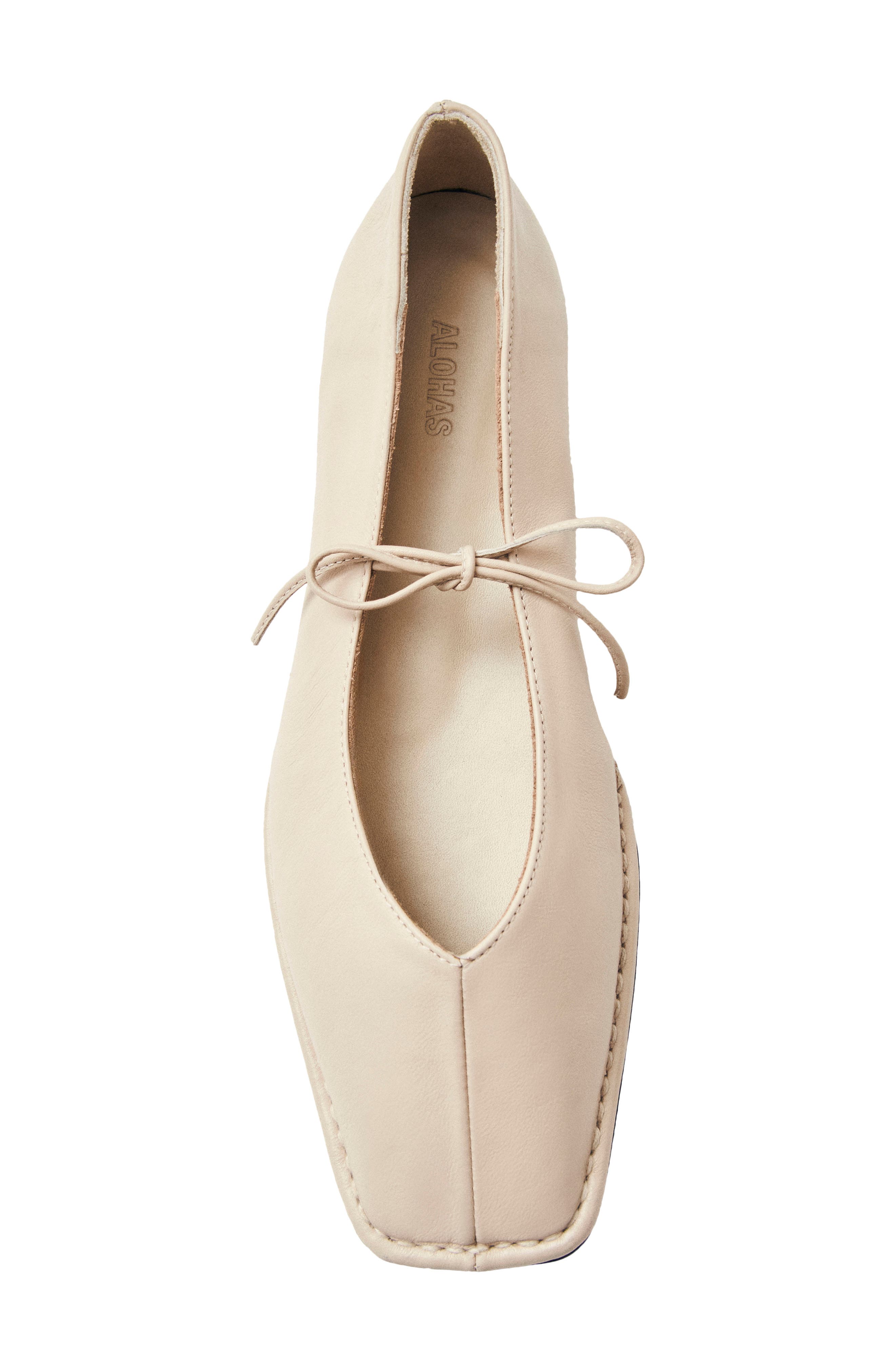 Sway Square Toe Ballet Flat, Alternate, color, CREAM