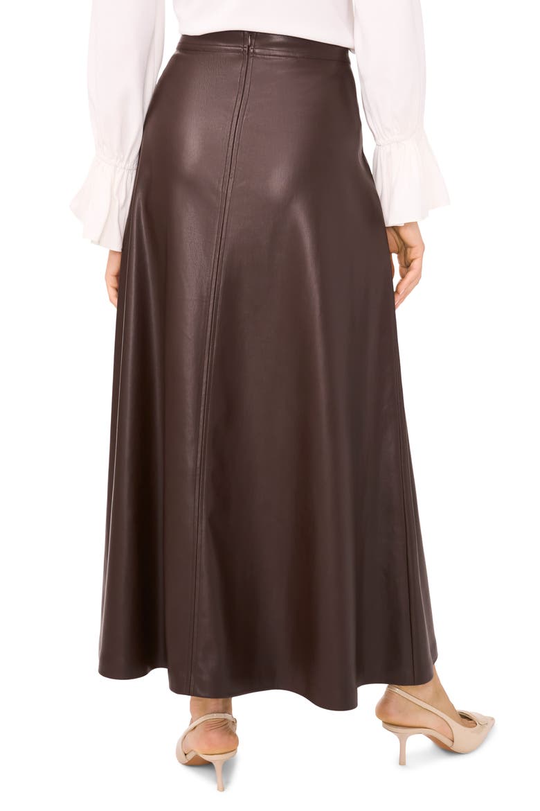 Faux Leather A-Line Skirt, Alternate, color, ESPRESSO