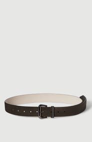 Brunello Cucinelli Suede belt with shiny loop