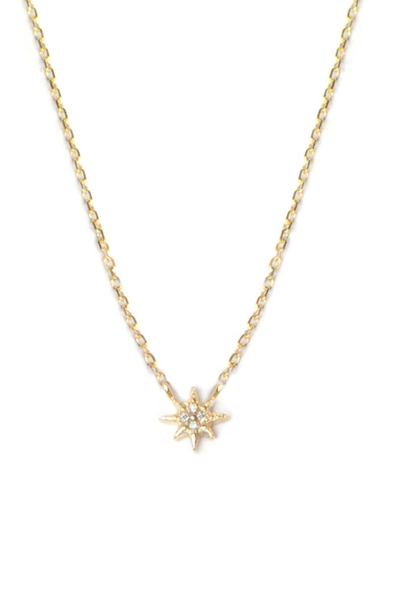 North Star Diamond Pendant, Main, color, GOLD