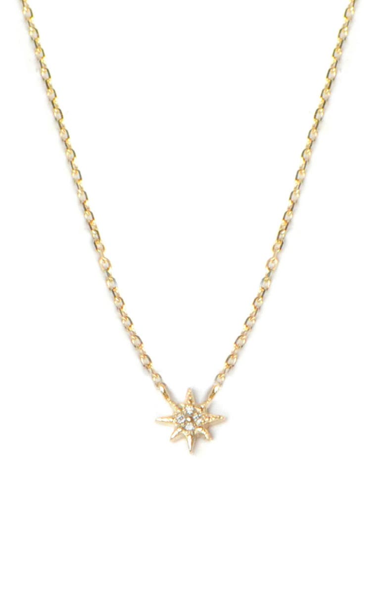 Anzie North Star Diamond Pendant, Main, color, Gold