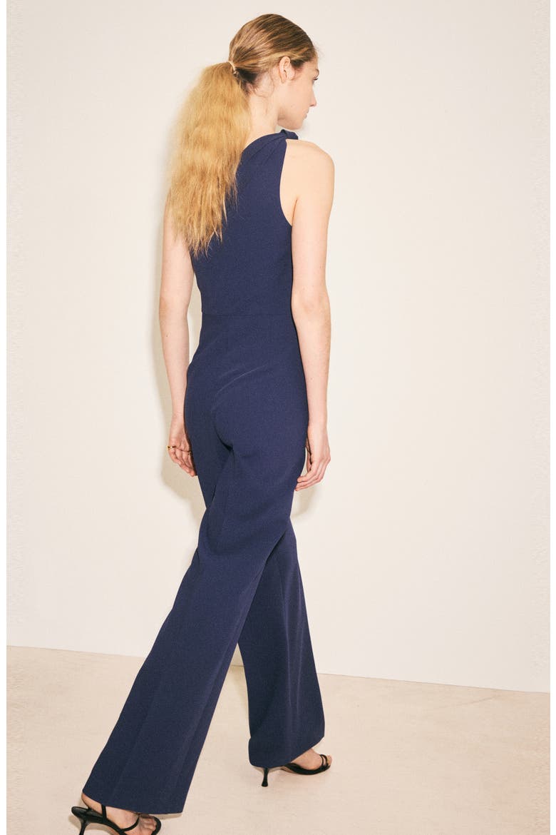 Knotted One-Shoulder Jumpsuit, Alternate, color, INK BLUE