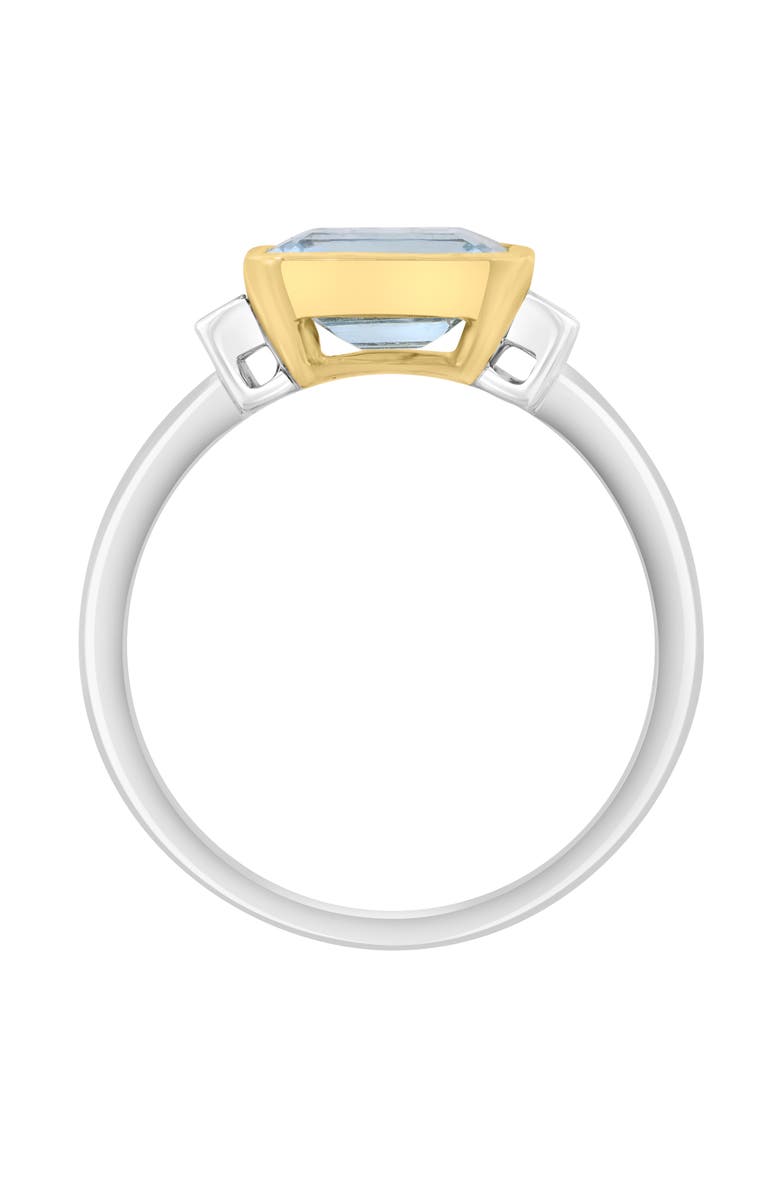 EFFY Diamond & Aquamarine Two-Tone Ring, Alternate, color, Blue