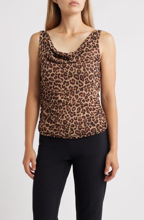 Ruched Cowl Neck Top