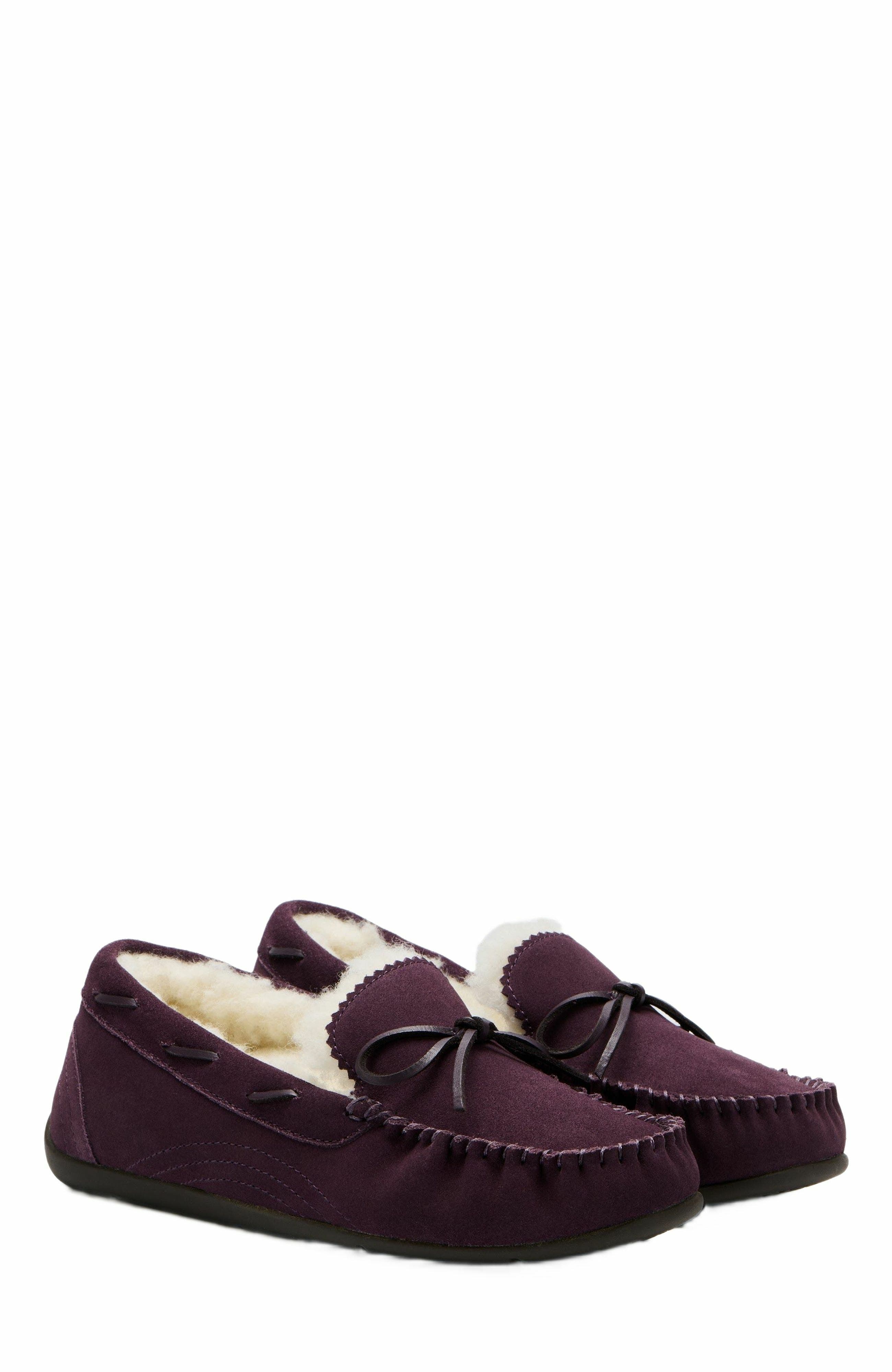 Amble Bow Slipper, Alternate, color, Dark Purple - Regular