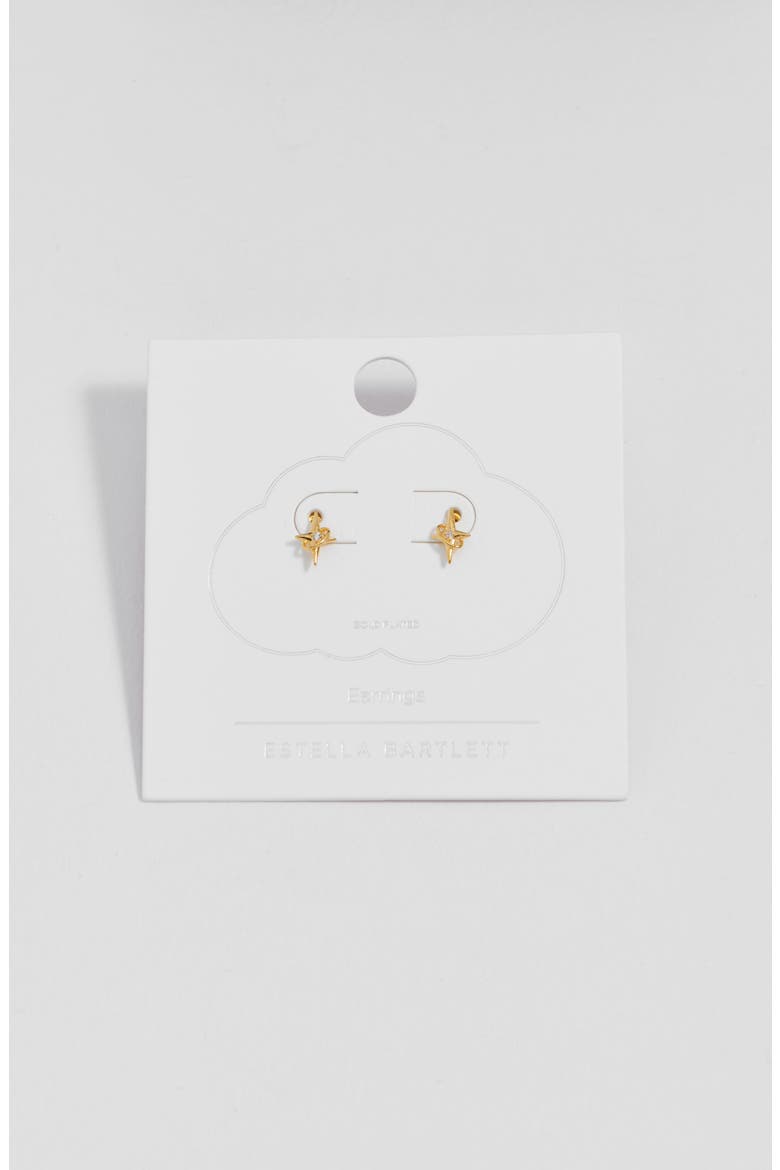 North Star Stud Earrings, Alternate, color, GOLD PLATED