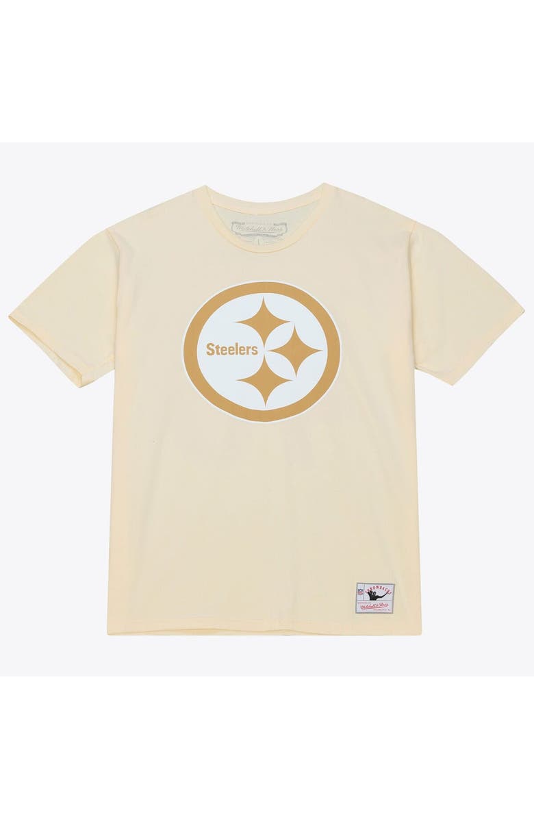 Mitchell & Ness Men's Mitchell & Ness Troy Polamalu Cream Pittsburgh Steelers Sandman Name & Number T-Shirt, Alternate, color, Cream