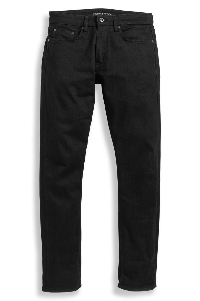 Longburn Black Straight Leg Jeans, Alternate, color, NERO