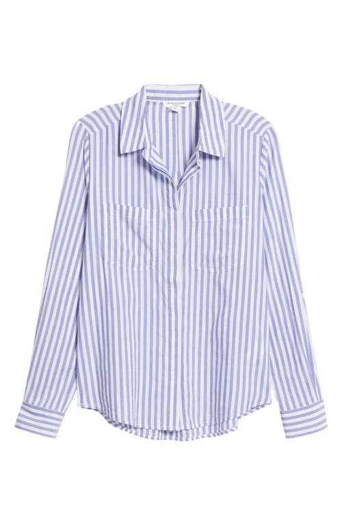 BEACHLUNCHLOUNGE BEACHLUNCHLOUNGE STRIPE COTTON & MODAL BUTTON-UP SHIRT
