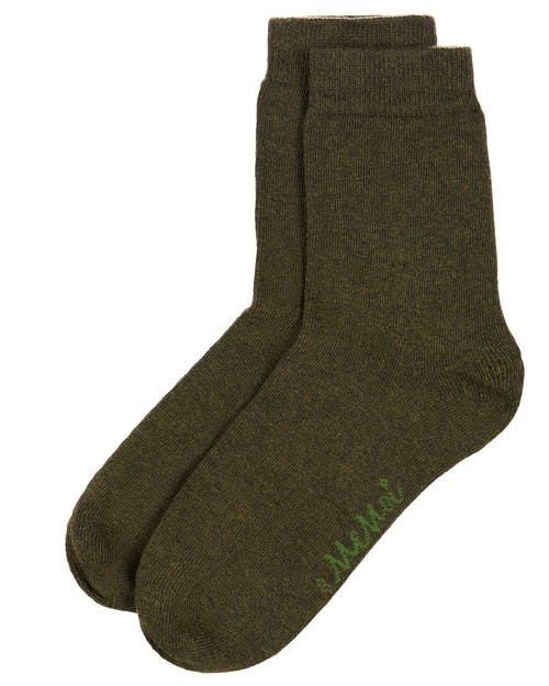 Memoi Kids' Basic Cotton Blend Crew Socks In Brown