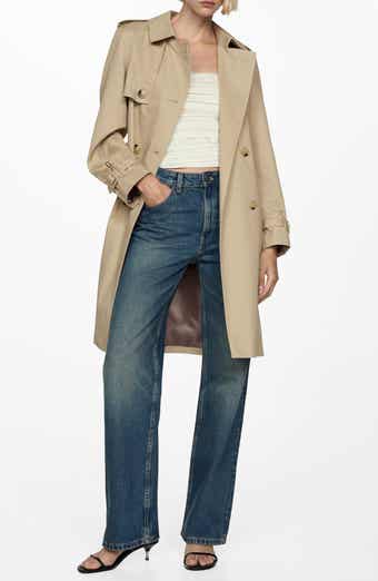 MANGO Cotton Gabardine Trench Coat