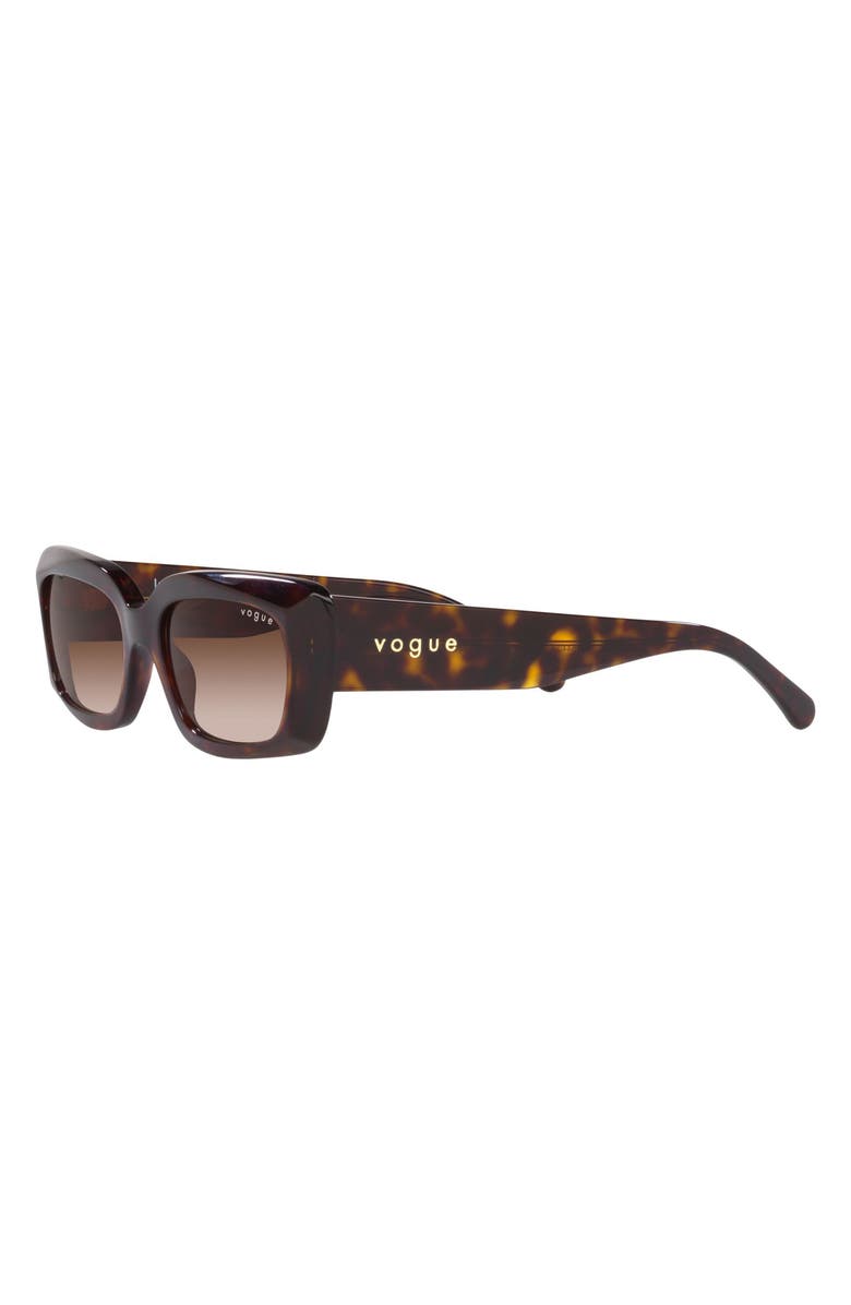 VOGUE 52mm Gradient Rectangular Sunglasses, Alternate, color, 