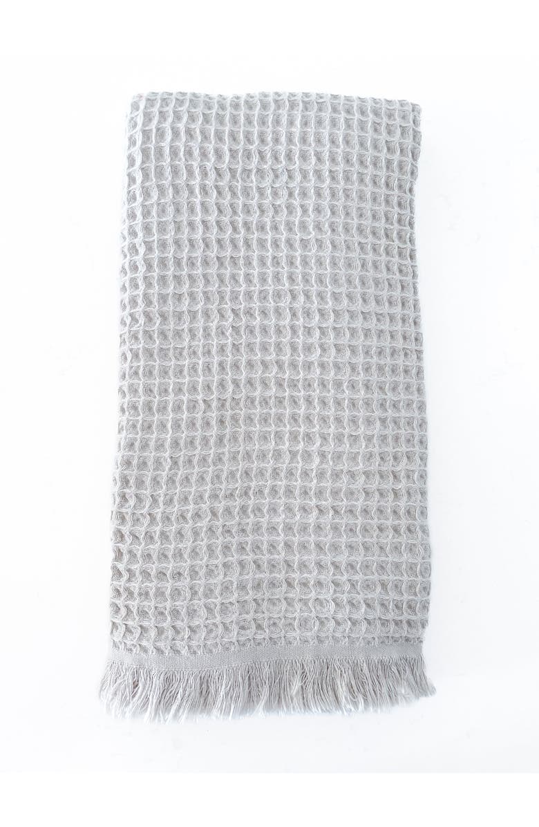 Anaya Turkish Cotton Waffle Bath Towels, Alternate, color, Soft Grey