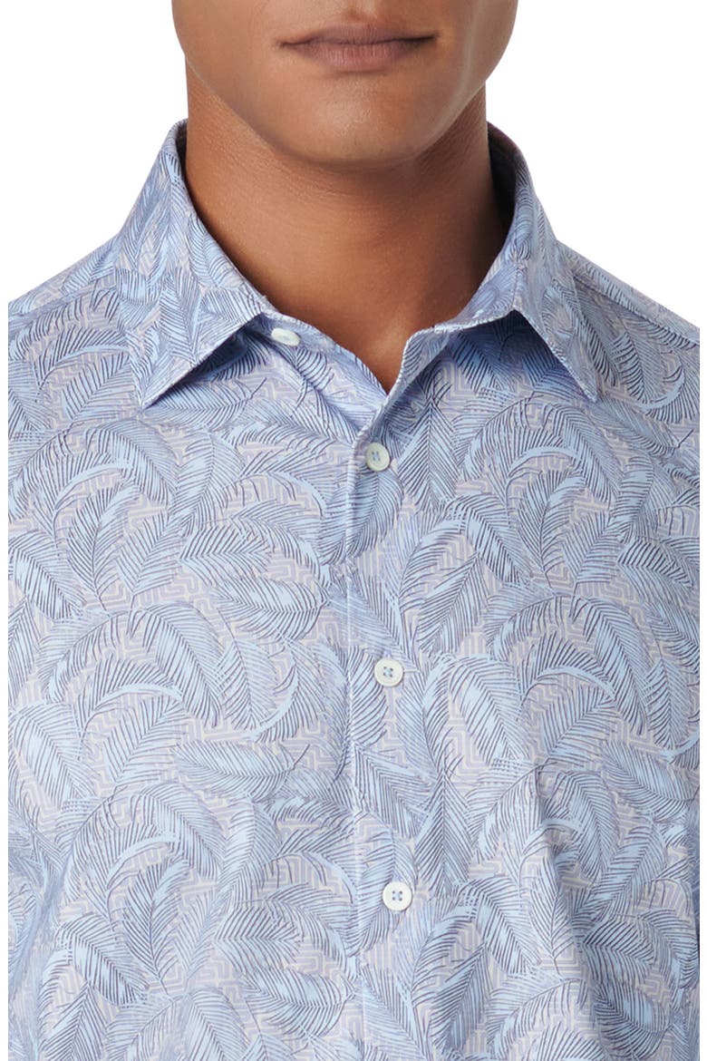 James OoohCotton® Feather Print Button-Up Shirt, Alternate, color, AIR BLUE
