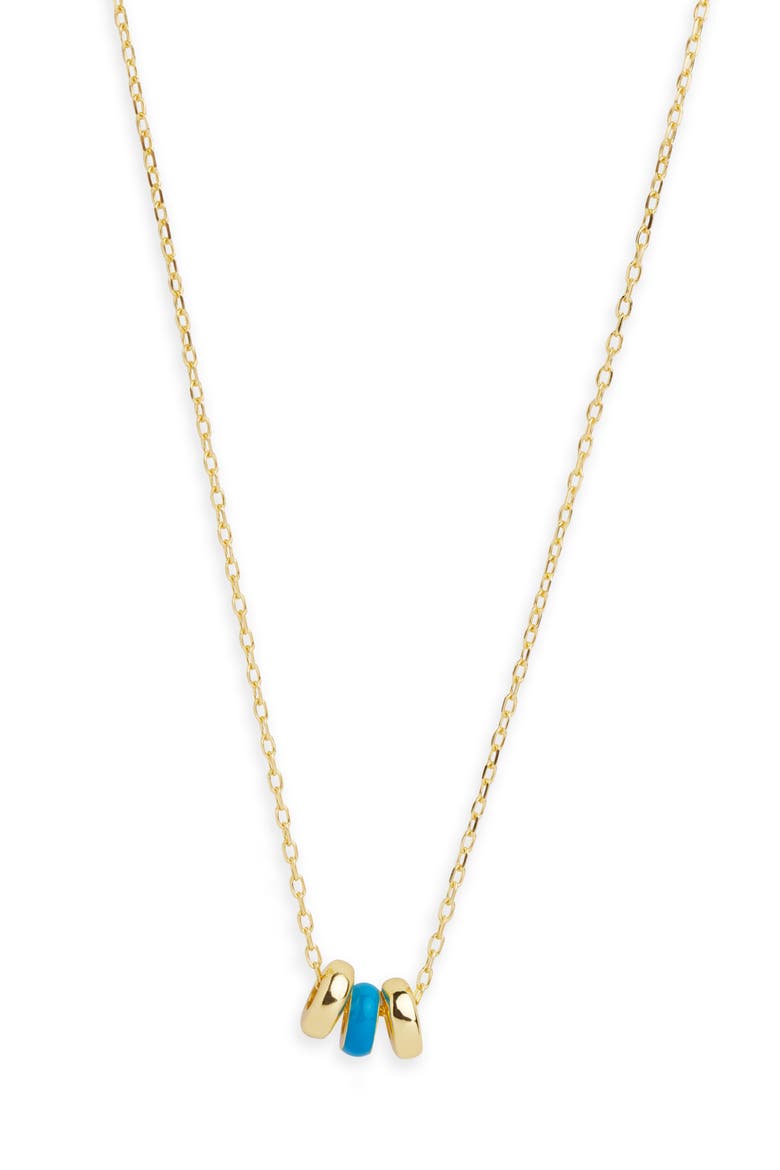 Bead Charm Necklace, Main, color, GOLD