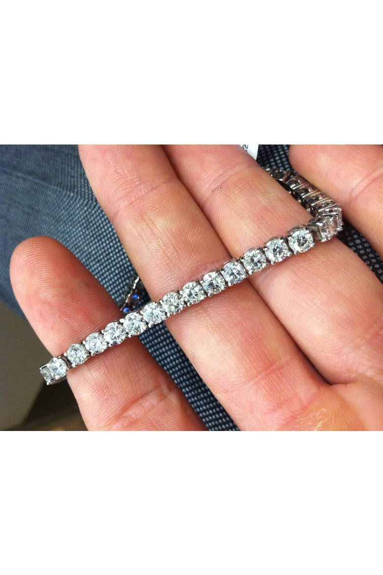 11 Ct T.W. Lab Grown Diamond Tennis Bracelet 14K Gold 7", Alternate, color, 14k White Gold