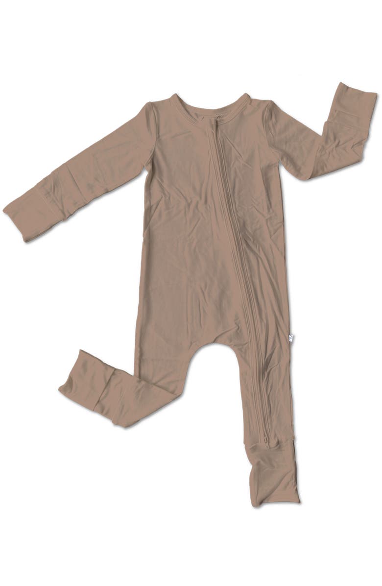 Laree + Co Spring Solid Convertible Footie, Main, color, Dune