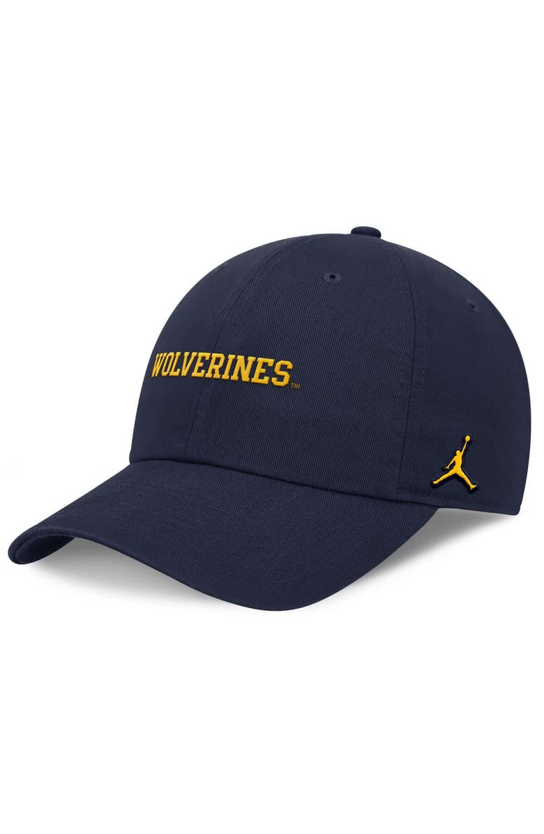 Jordan Brand Men's Jordan Brand Navy Michigan Wolverines Club Tri-Glide Adjustable Hat, Alternate, color, Navy