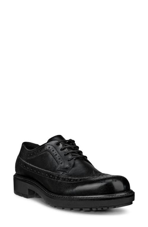 ECCO Metropole Oslo Brogue Wingtip in Black 