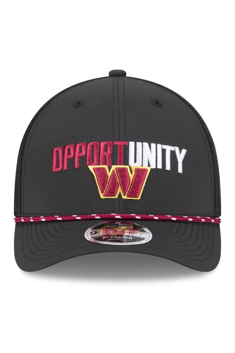 Men's New Era Black Washington Commanders 2025 Inspire Change 9FORTY M-Crown Adjustable Hat, Alternate, color, Black
