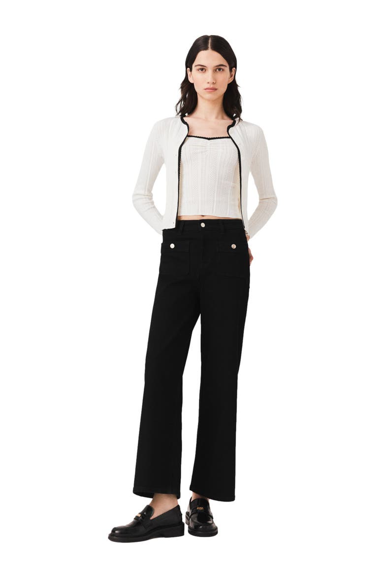 Pointelle knit twinset, Alternate, color, White