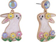 Hallmark Easter Bunny and Flower Earrings