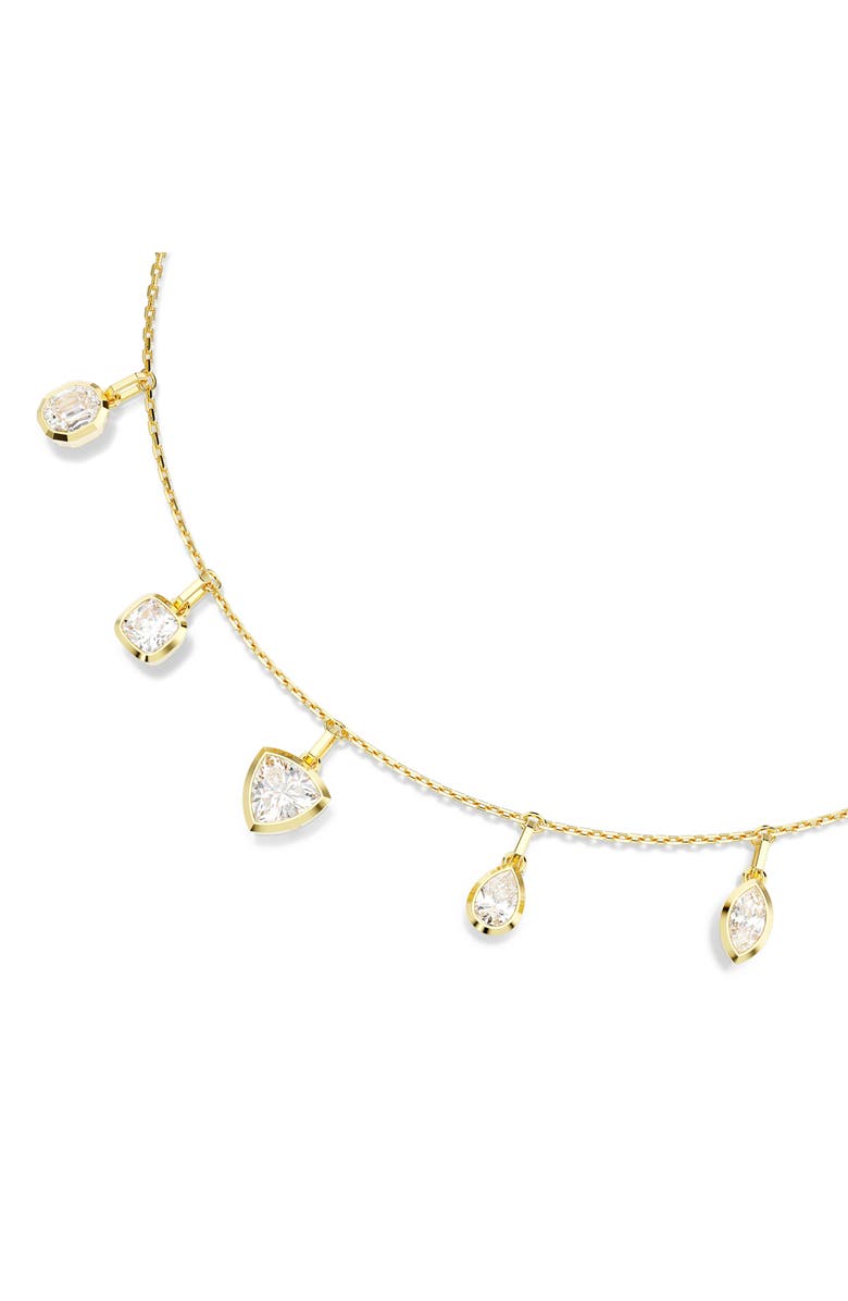 Swarovski Imber Crystal Charm Necklace, Alternate, color, White/ Gold