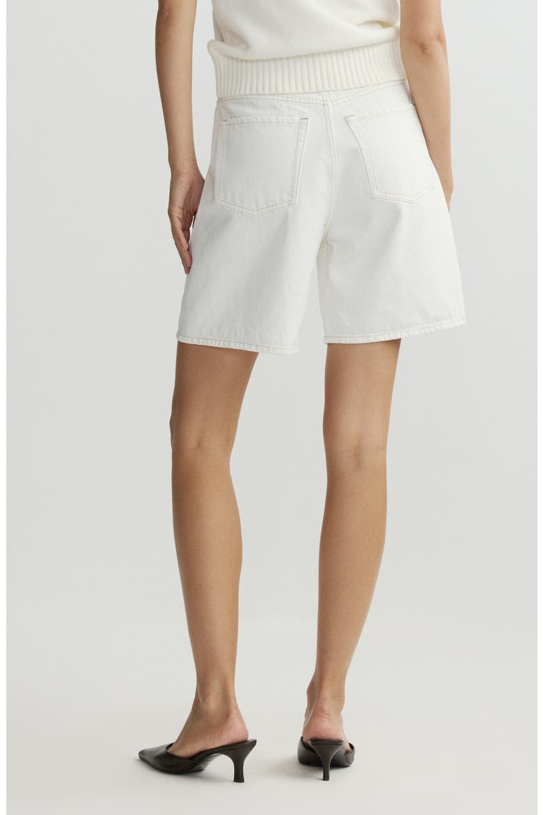 Taylor High Waist Relaxed Denim Shorts, Alternate, color, WHITE