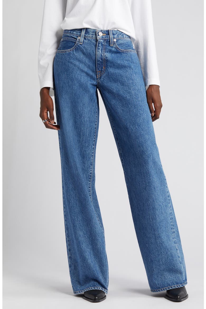 Mica Low Rise Wide Leg Organic Cotton Jeans, Alternate, color, SWEET MEMORY