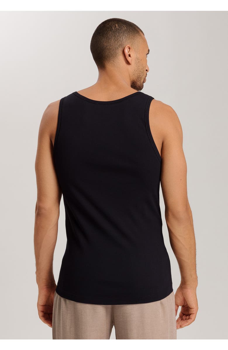 Hanro Cotton Essentials Cotton Tank Top, Alternate, color, Black