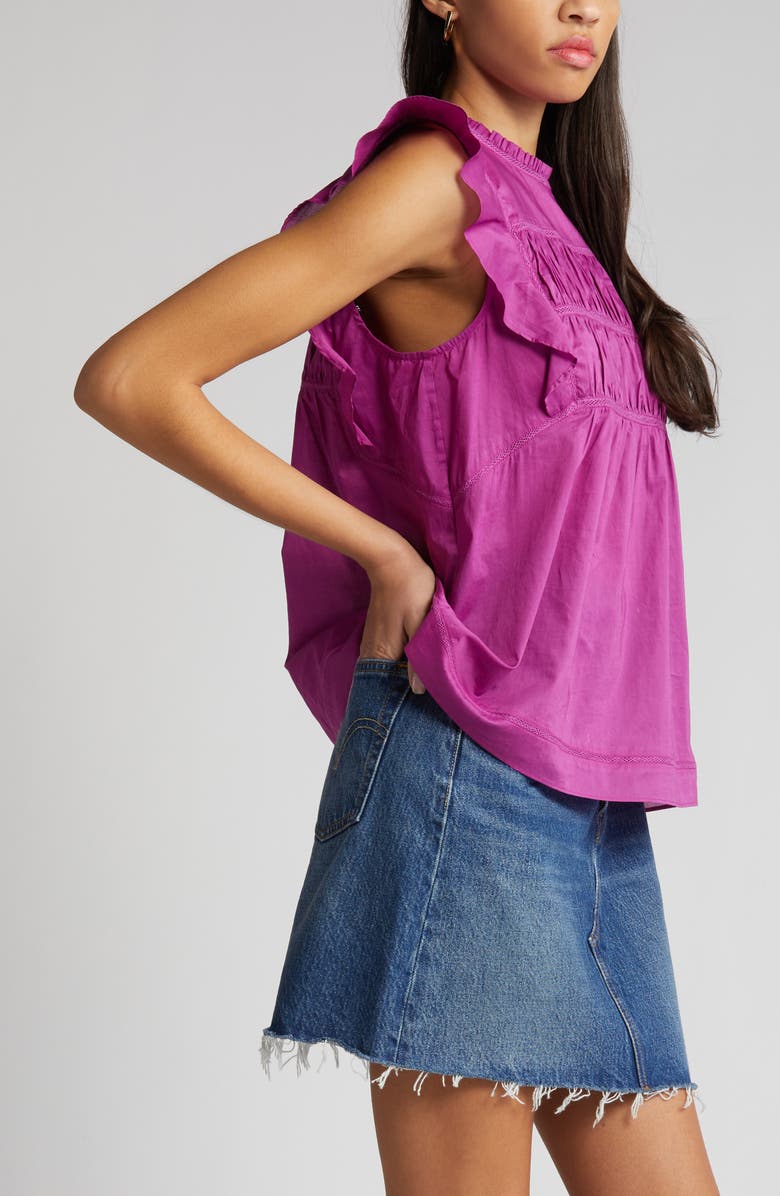 Rails Filomena Ruched Cotton Blouse, Alternate, color, 