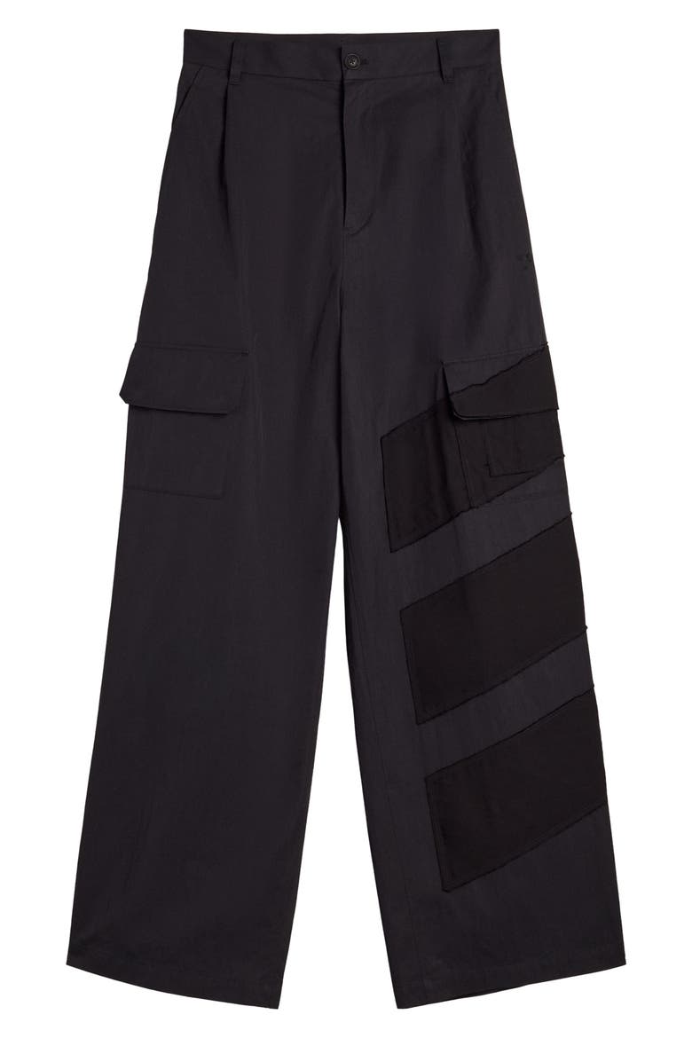 Wide Leg Cargo Pants, Alternate, color, BLACK/