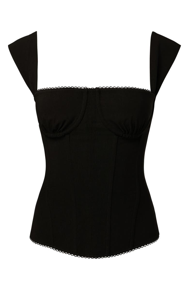 Wide Strap Ruched Cup Corset Top