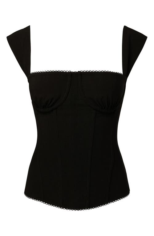 Weworewhat Wide Strap Ruched Cup Corset Top