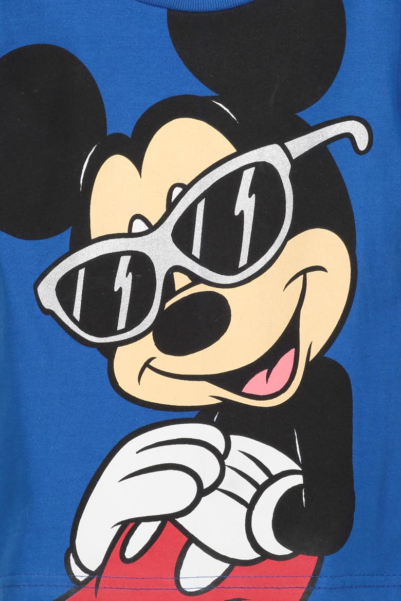 Mickey Mouse 2-Piece Graphic Tee and Mesh Shorts Set, Alternate, color, Mickey Victoria Blue
