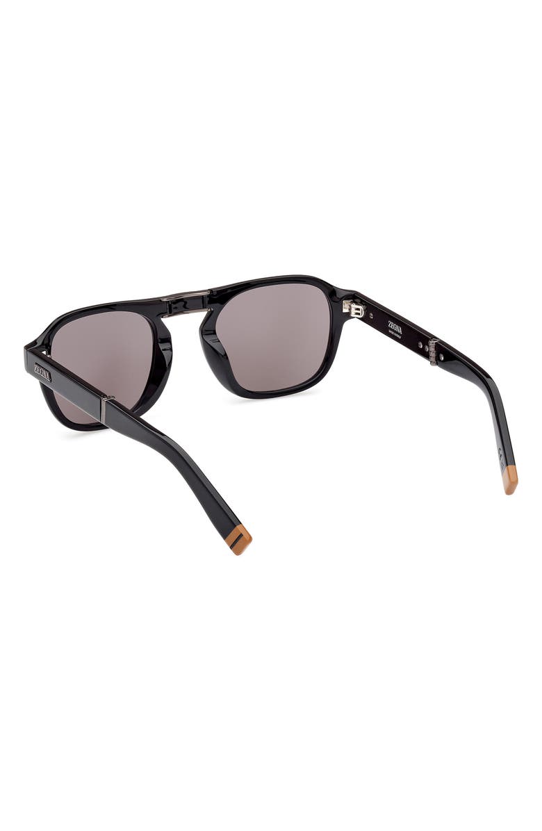 ZEGNA 53mm Round Sunglasses, Alternate, color,