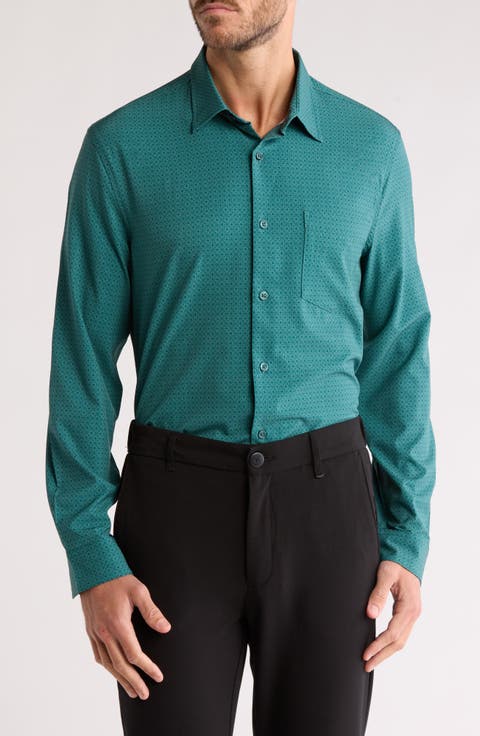 Lou Geo Performance Button-Up Shirt